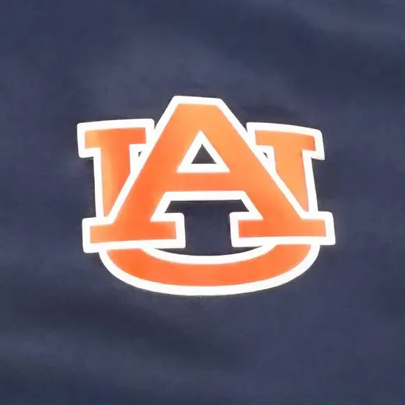 Under Armour Auburn University Jacket Men Large Blue Orange Full Zip Lightweight - Picture 8 of 14